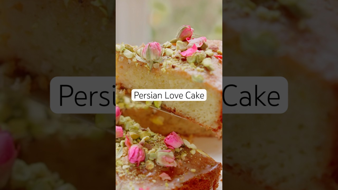 Persian Love Cake Recipe | Easy Cake Recipe with Rosewater! 🌹🍰 #cakerecipe #cake #rosewater