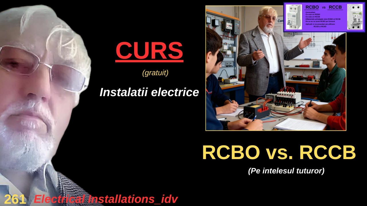 261.   RCCB vs. RCBO-Rol, diferente, recomandare, functiuni * Curs (gratuit) de Instalatii electrice