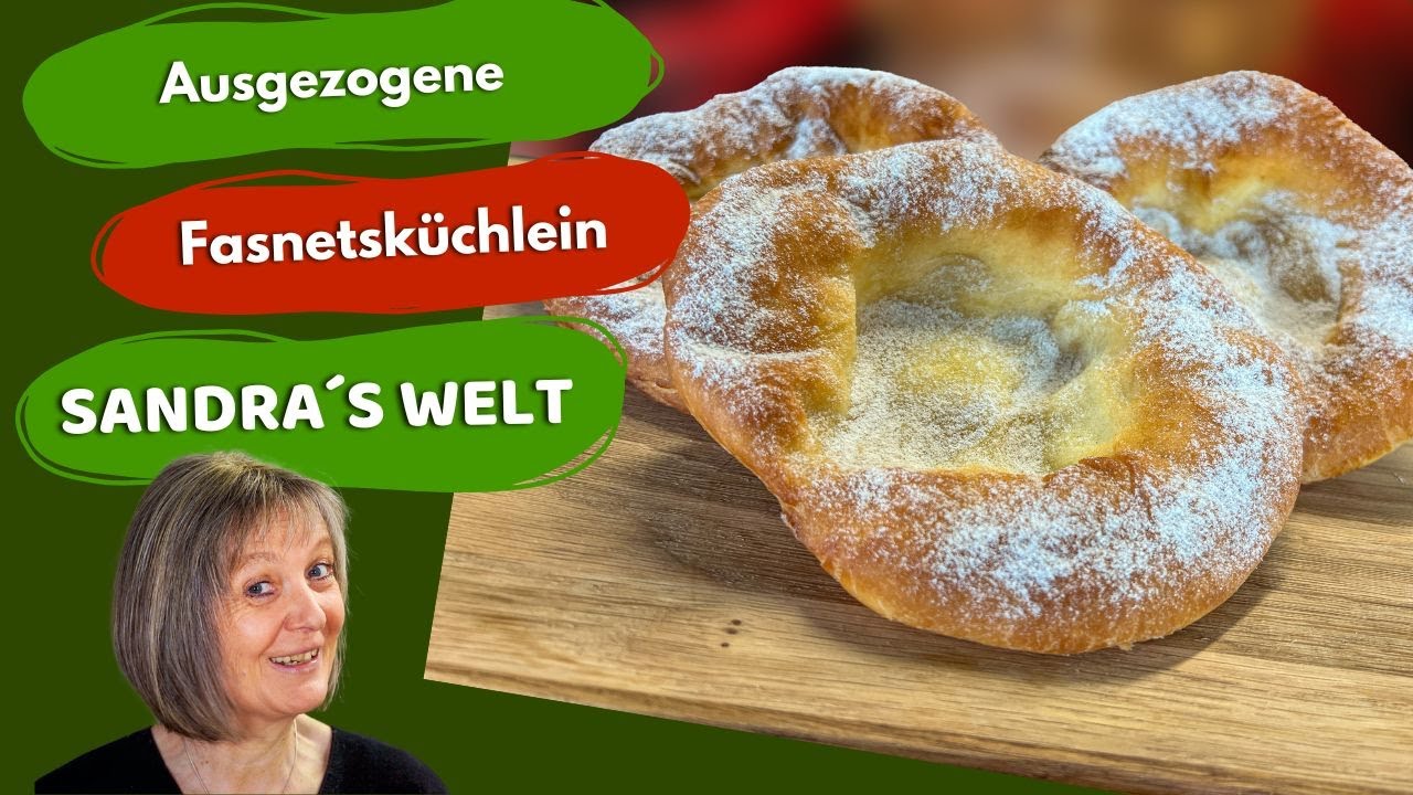 Fasnetsküchle, oder auch ausgezogene Küchle ist ein einfaches Schmalzgebäck Rezept