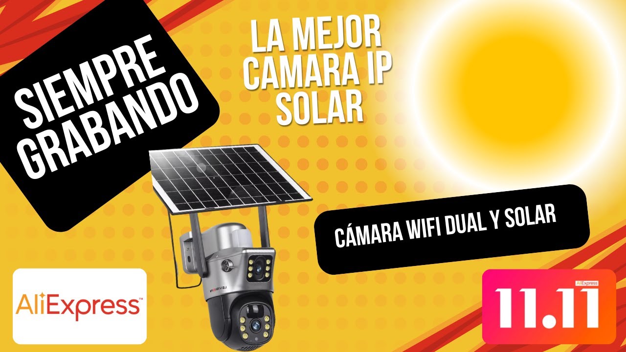 ¡Increíble Cámara de Seguridad 2K que FUNCIONA SOLO con el SOL! | 11.11 AliExpress - Oferta Única 🔥