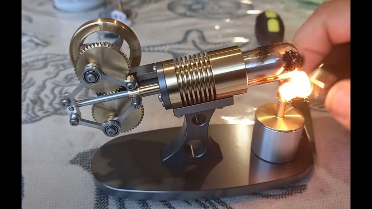 UNBOXING a commercial rhombic drive Stirling engine model -high quality or faulty Kontax rhombic?