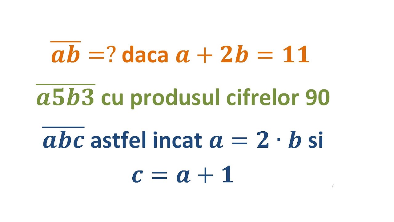 Numere naturale scrise in baza 10 - 3 Exercitii rezolvate (Matematica, Clasa a 5-a)