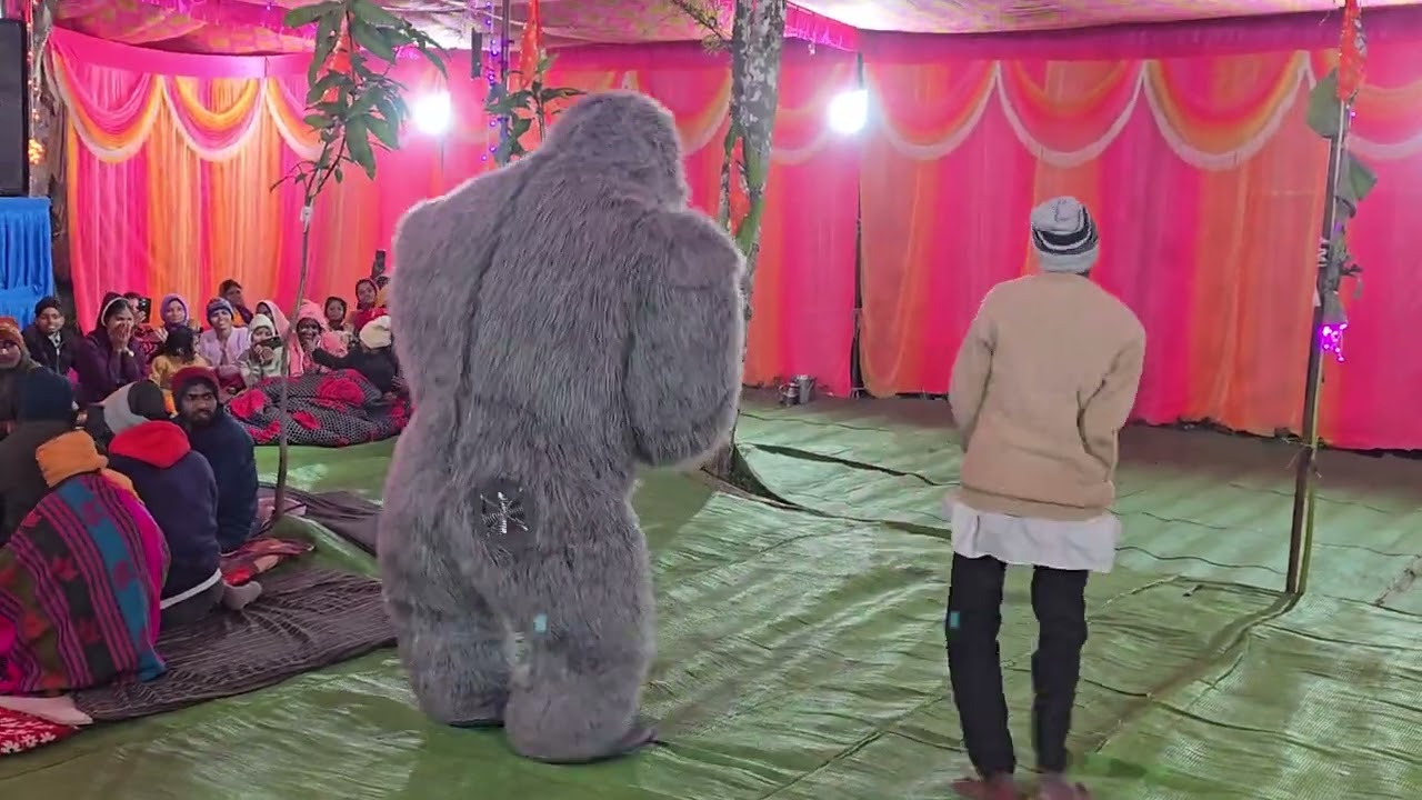 Gorilla ke sath dance /hash hash ke pagal ho jaoge😂😂#funny #events #comedy #viral #trending 