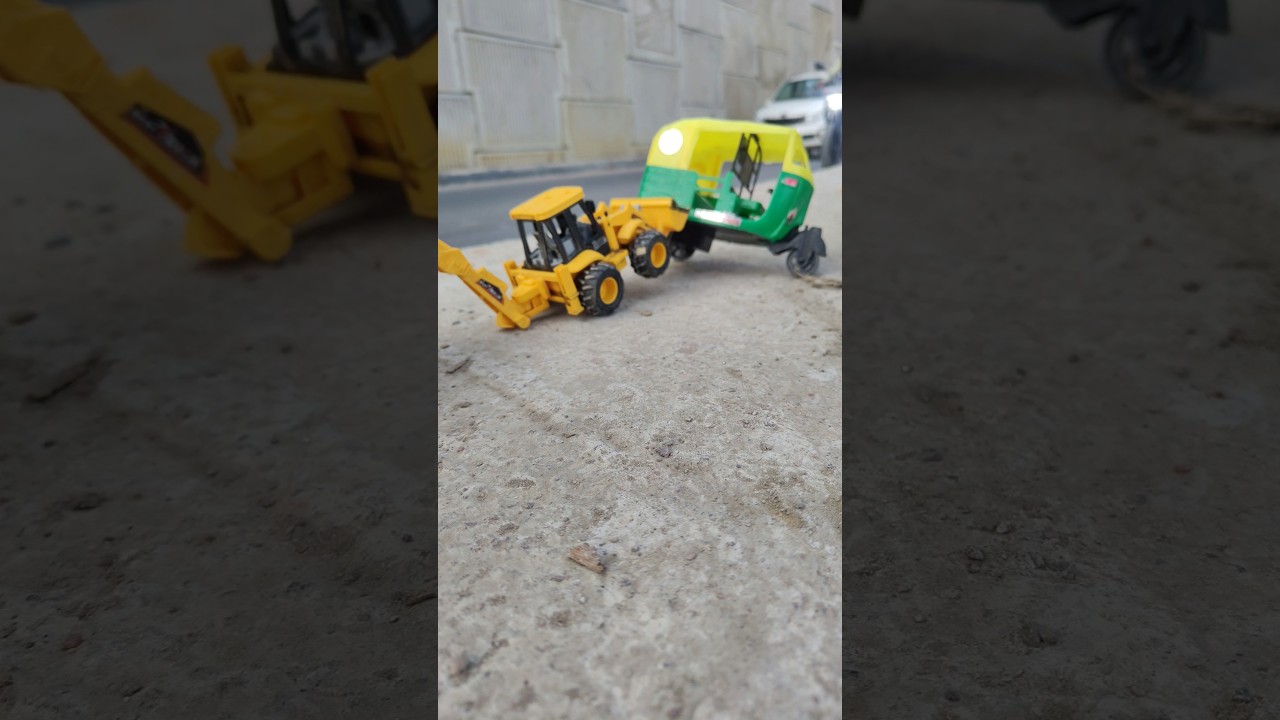 JCB in Action I Bulldozer loading soil intoa TATA Truck | Excavator scale modelminiature #machine