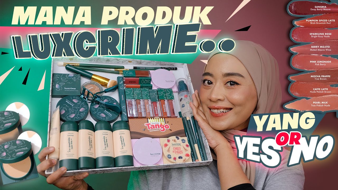 GA SEMUA COCOK 😭😭 ONE BRAND TUTORIAL LUXCRIME! FULL SWATCHES!