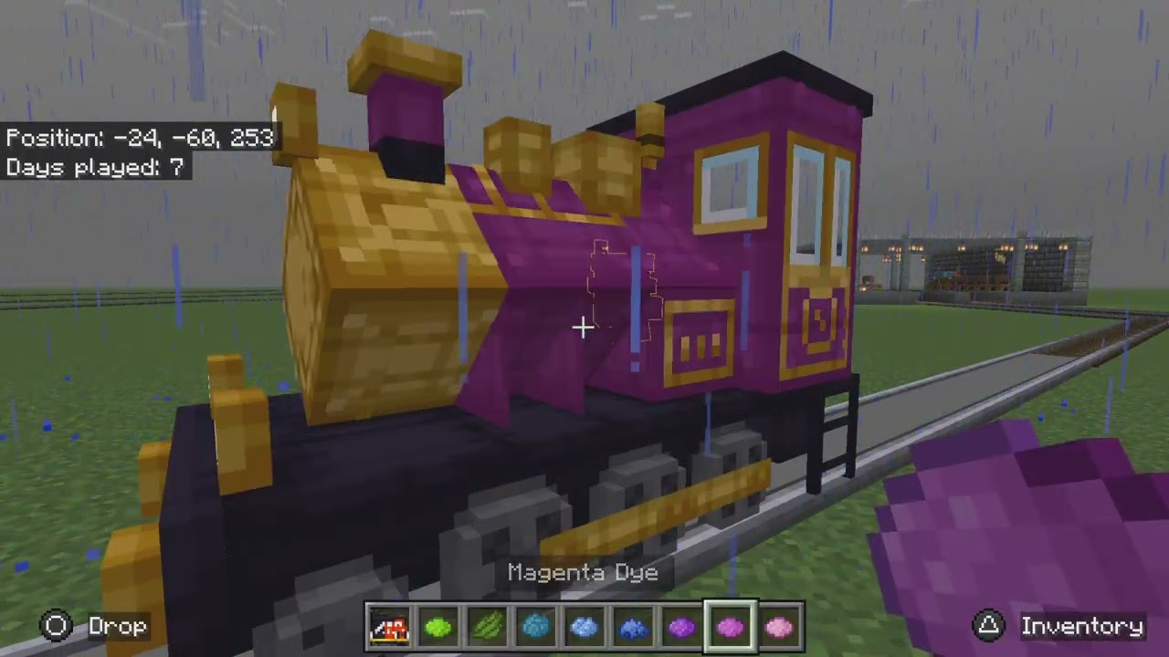 Minecraft train addon by podcrash!