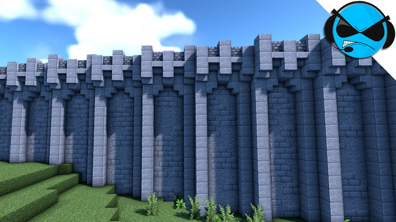 Minecraft: How to Build a Castle Wall (Minecraft Build Tutorial)