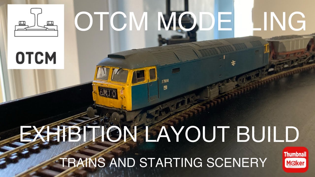 Building a OO Gauge Exhibition Layout Model Railway. Part 6, Trains Curves and Scenery.