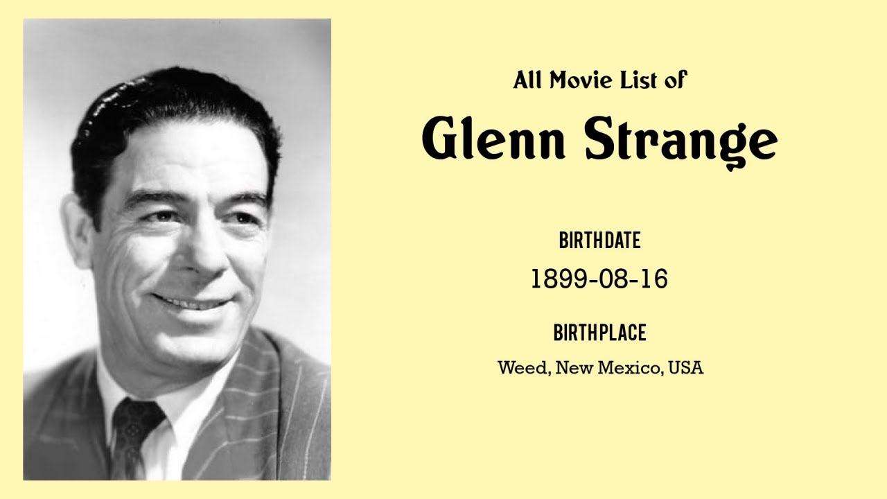 Glenn Strange Movies list Glenn Strange| Filmography of Glenn Strange