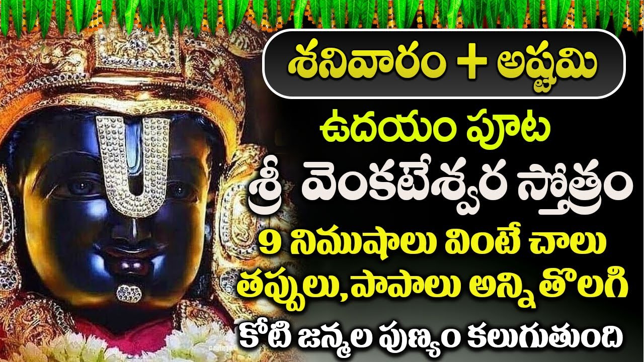 శనివారం ఉదయాన్నేశ్రీ వేంకటేశ్వర స్తోత్రం! స్వయంగా స్వామి వారుఈ పాట వింటేవచ్చి మీ | BHAKTI OMKARAM