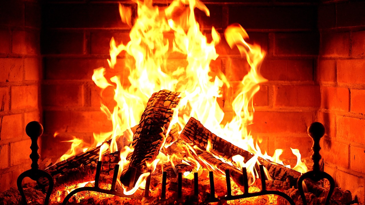 🔥 Fireplace 4K UHD! Fireplace with Crackling Fire Sounds. Fireplace Ambience