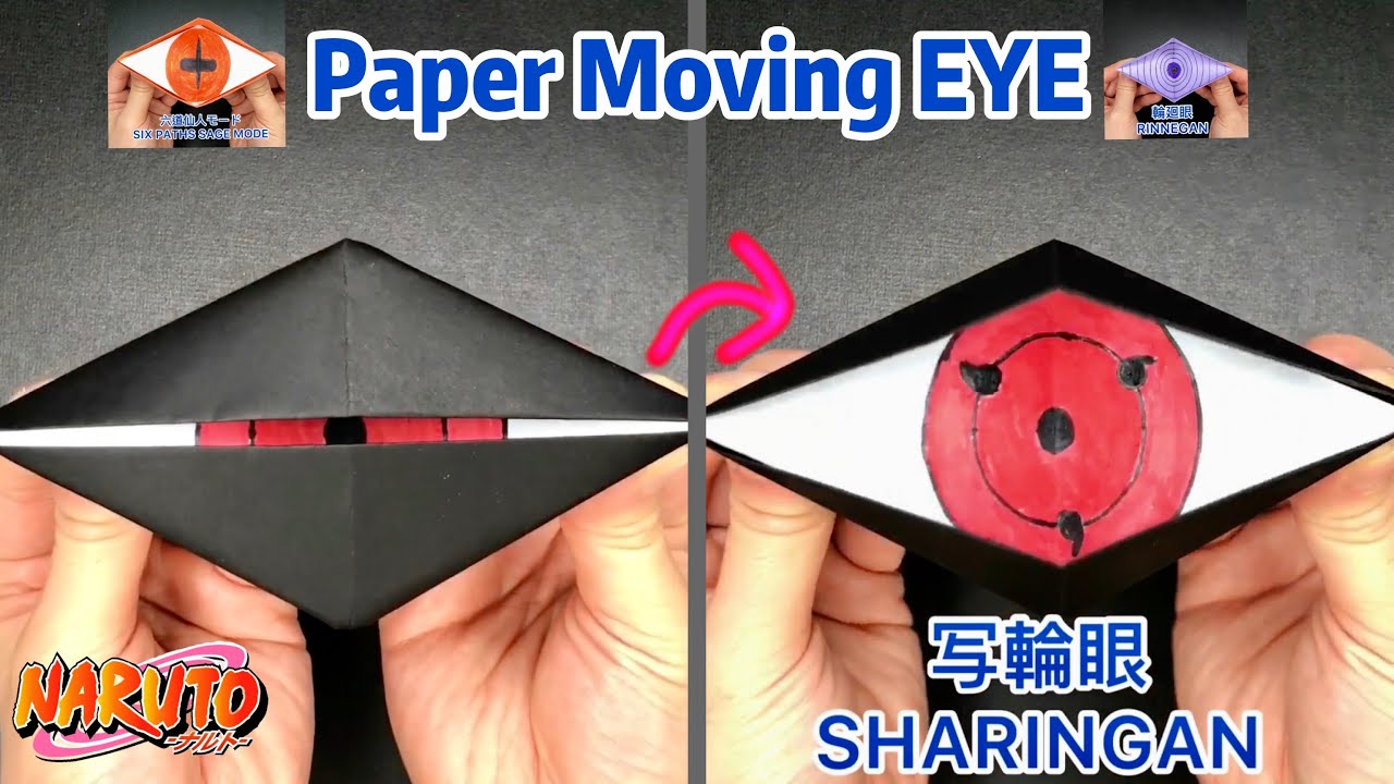 How to make Paper Moving 👁EYE👁 !Origami NARUTO EYES! 🎃 Spooky Halloween Eyes 🎃!