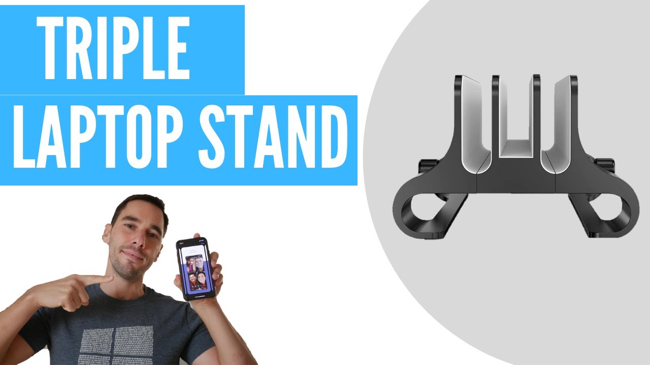 Triple laptop stand - Vertical