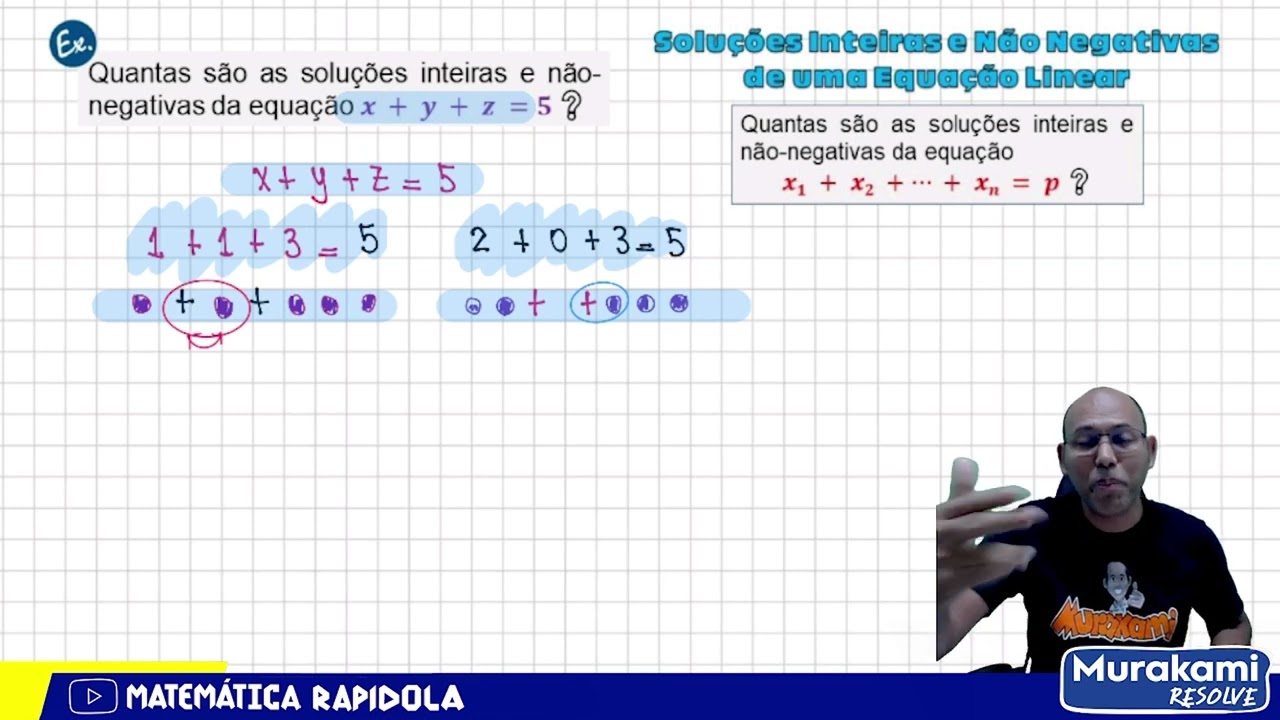 Soluções Inteiras e Não Negativas de uma Equação Linear