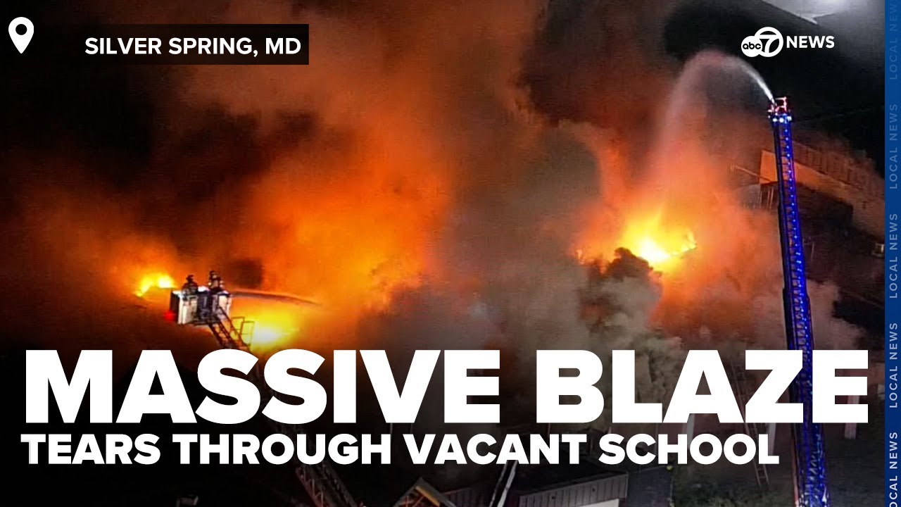 Fire erupts at abandoned Silver Spring elementary school, construction site