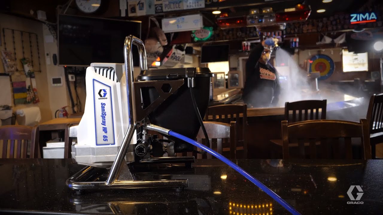 Graco SaniSpray HP Disinfectant Sprayer at the 1029 Bar in Minneapolis
