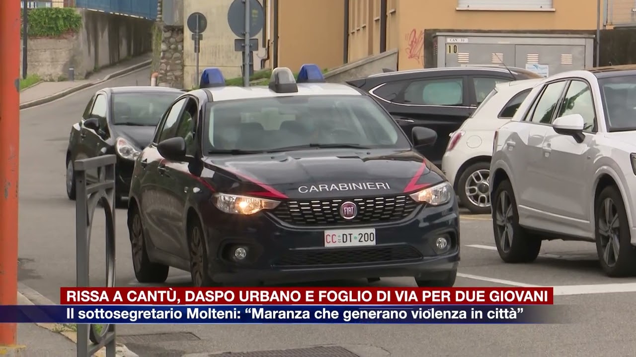 Etg - Rissa in piazza Garibaldi a Cant&ugrave;: Daspo urbano e foglio di via per due giovani