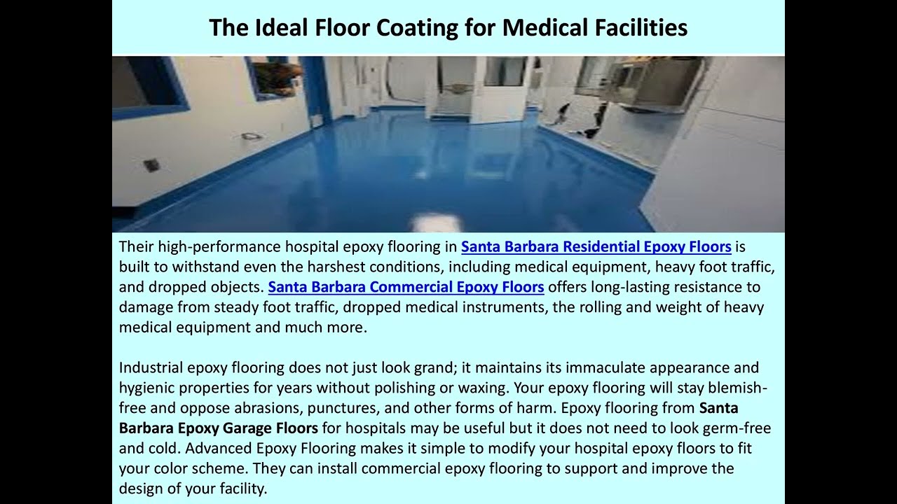 The Ideal Floor Coating for Medical Facilities