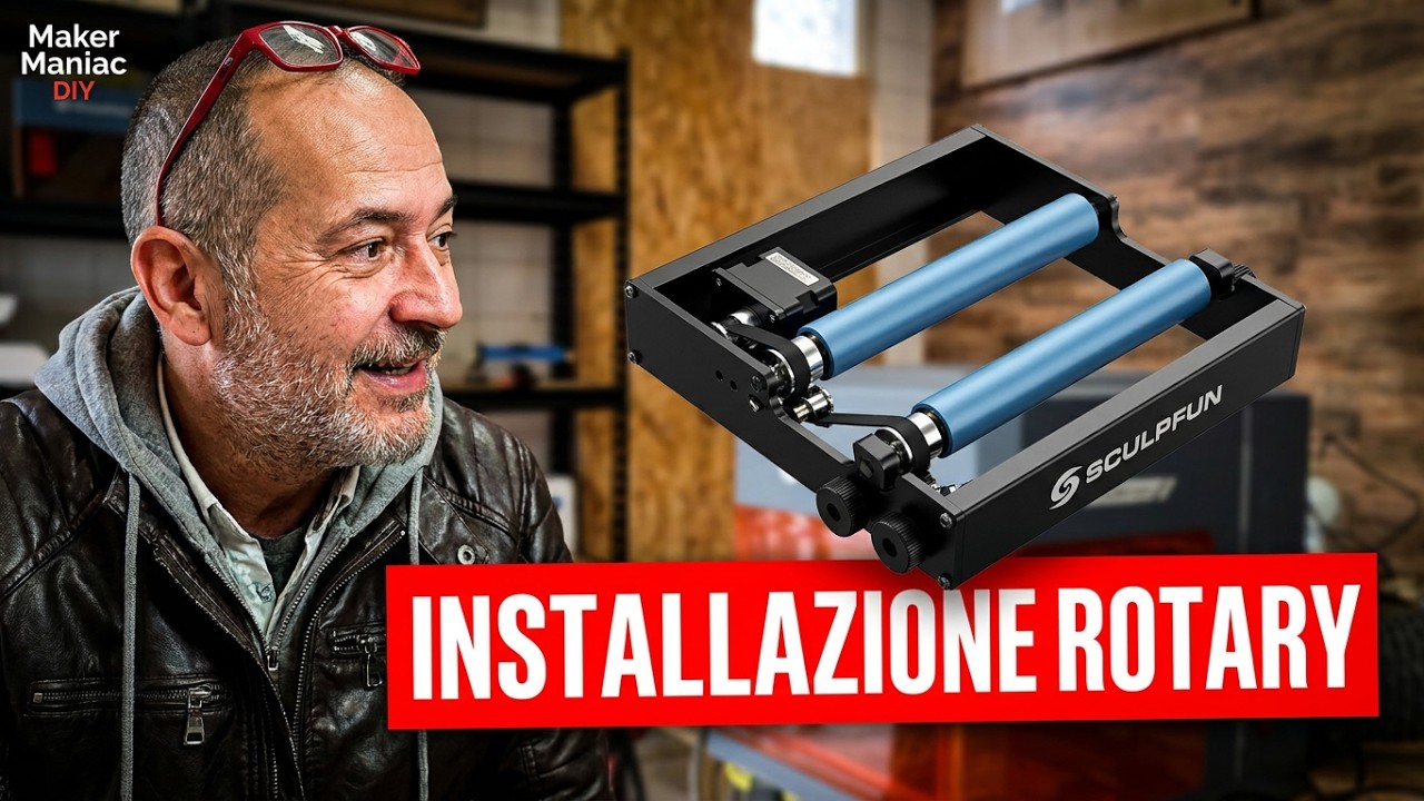 come installare il  RA mini Rotary su  iCube Ultra   #sculpfun #laser