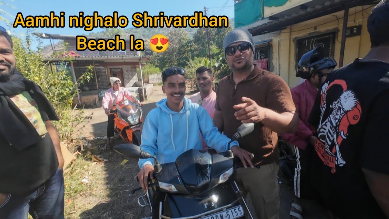 Shrivardhan beach 🏖 | bike ride with friends😊 khup enjoy krt challoy 😍 #shrivardhan #kokan #raigad 