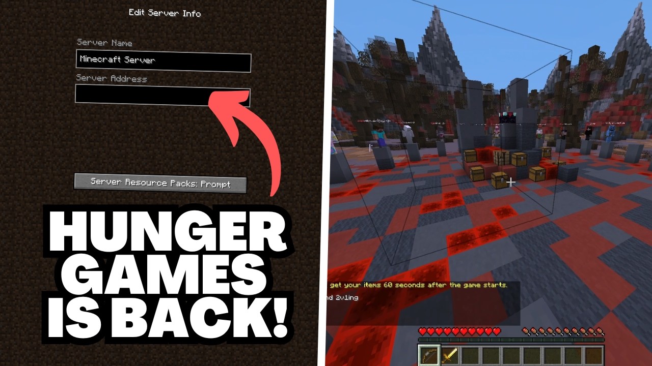 Как сыграть в «Голодные игры» в Minecraft 2026