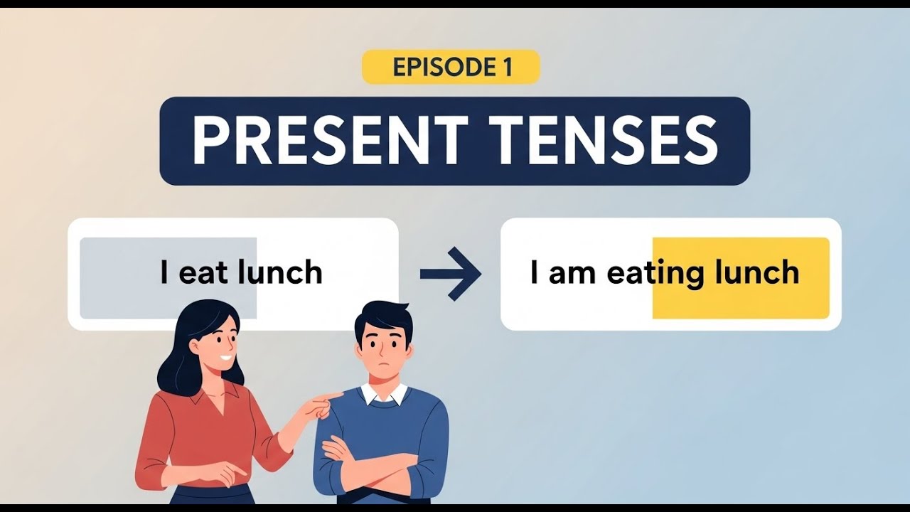 Learn English Grammar Tenses | Episode 1: PRESENT TENSE With Examples | English Learning Podcast