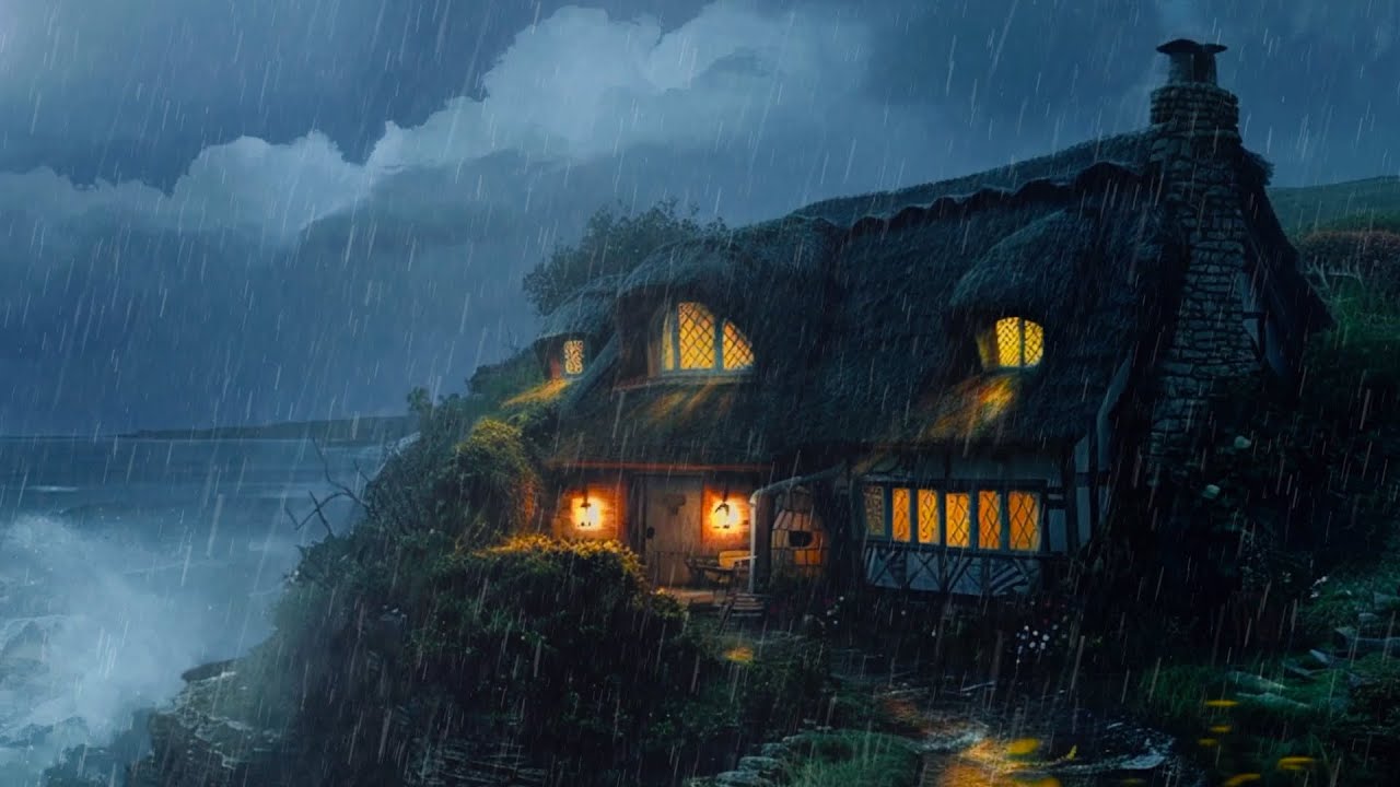 Stürmische See bei Gewitter & Regen: Geräusche zum Einschlafen