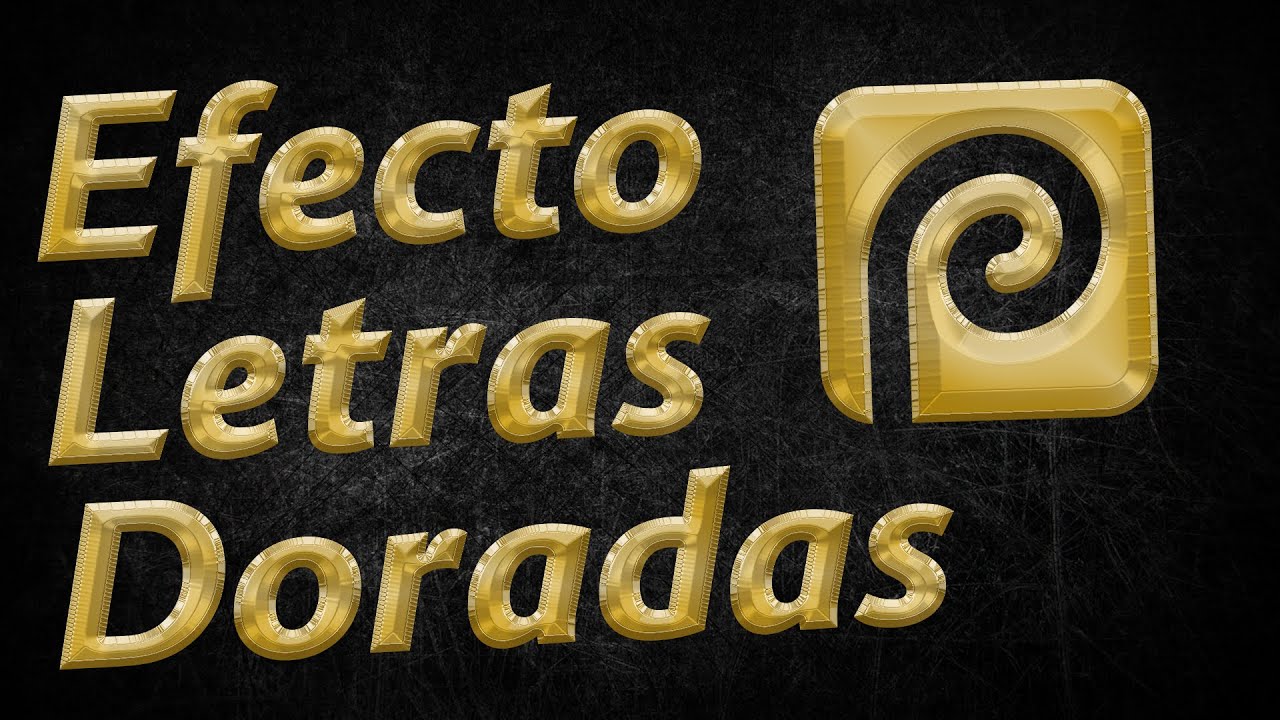 Photopea • Efecto de Letras Doradas