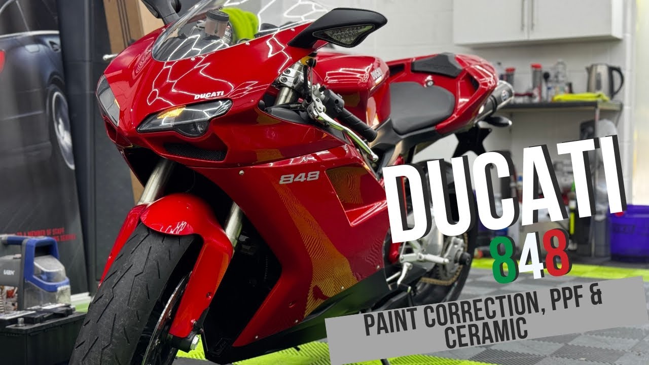 Ducati 848 Transformation | Paint Correction, PPF & 10-Year Ceramic Coating!