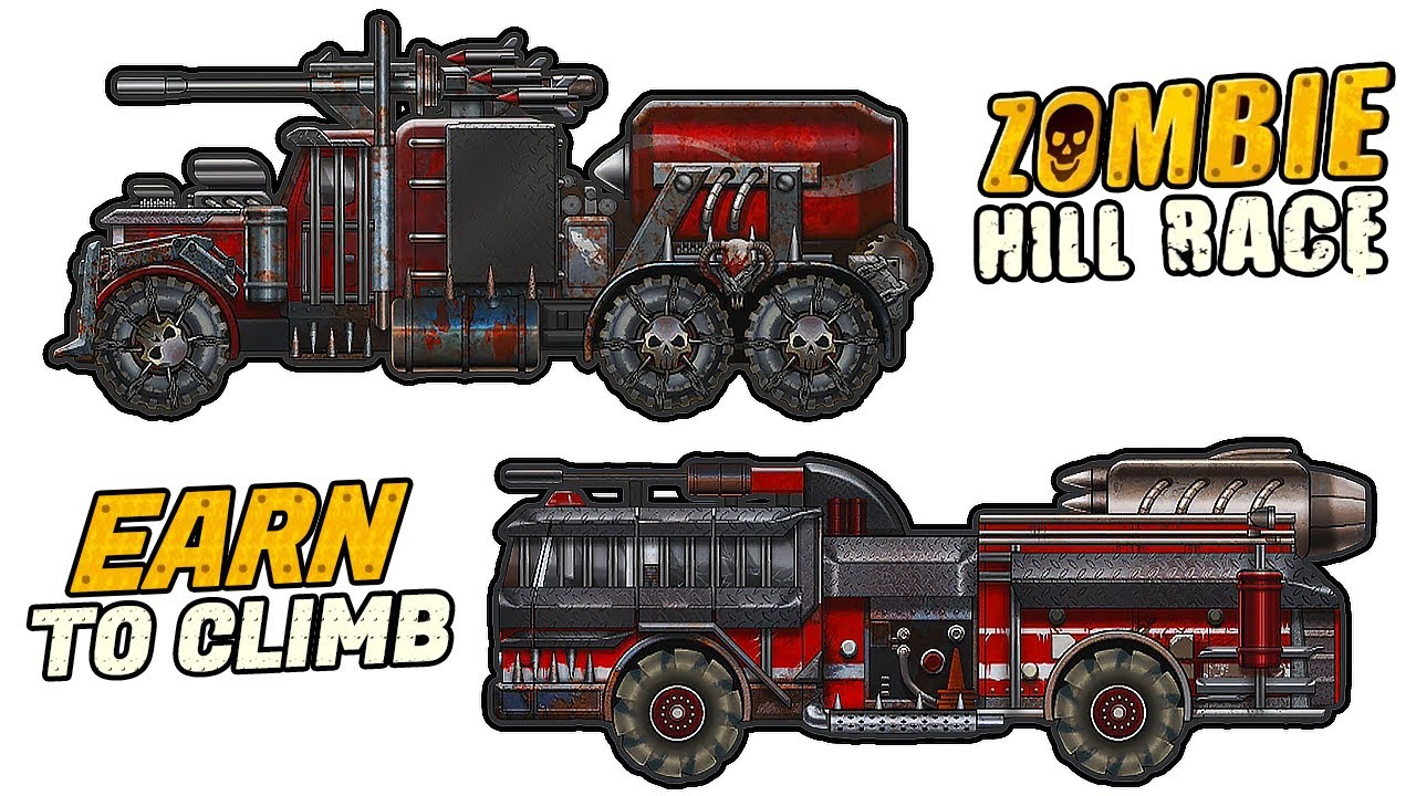Earn To Climb‏ - Zombie Hill Racing - 10 Cars Max - 10 Maps - Full Game Play
