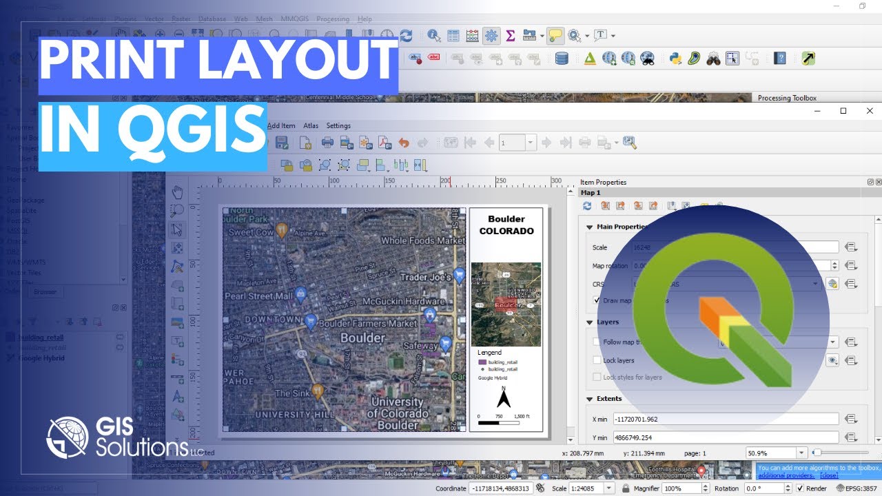 Как создать макет печати в QGIS 3
