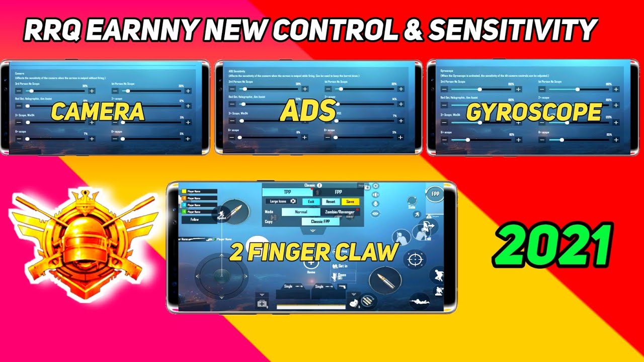 RRQ Earnny Layout Sensitivity Settings Pubg Mobile 2021