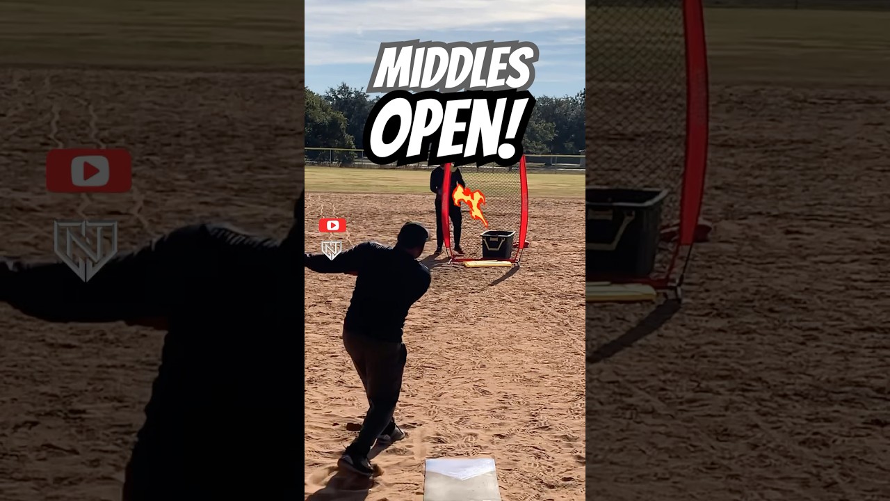 Middles OPEN!🔥 #middleshot #battingpractice #softball #slowpitch #slowpitchsoftball #cninajr