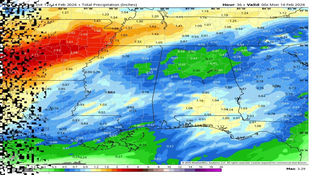 Saturday (2/14/26) weathercast