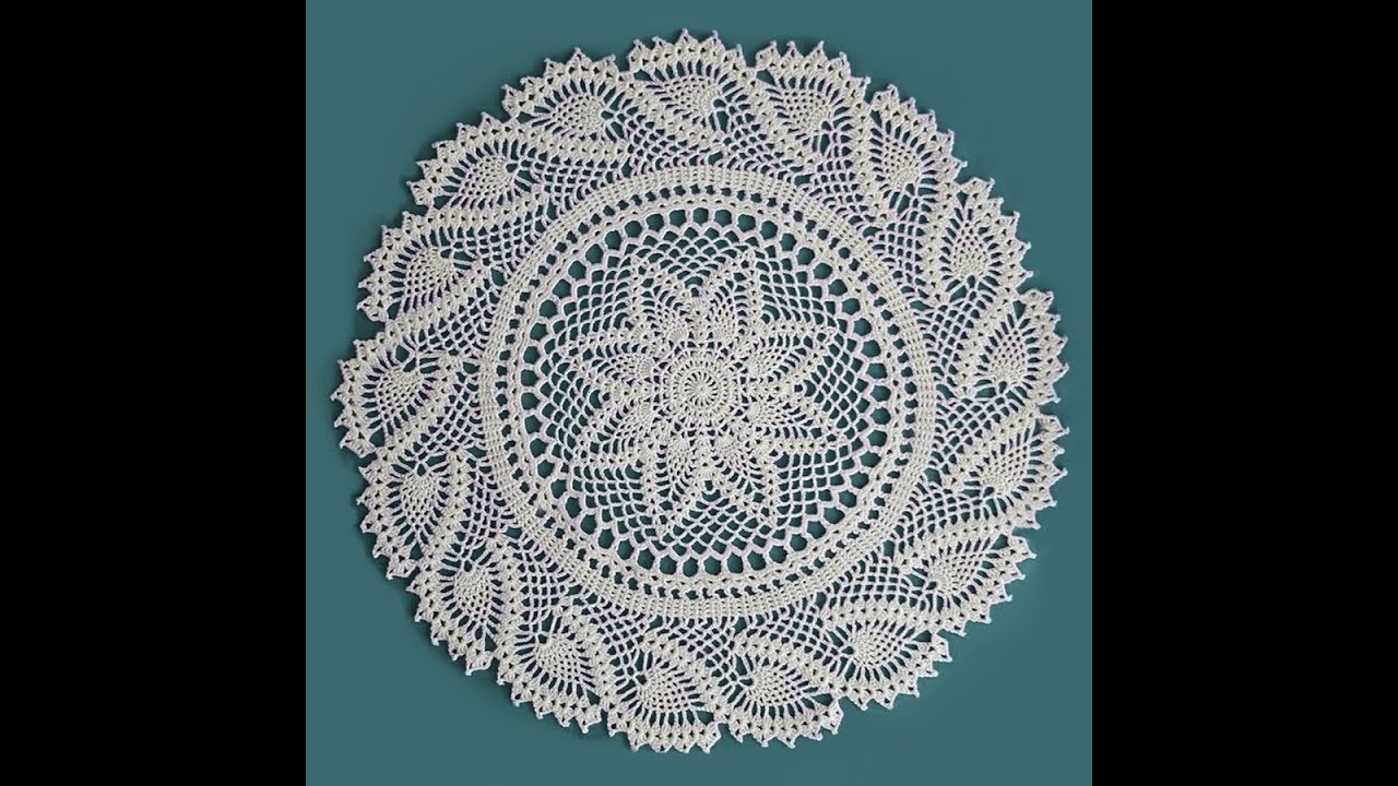 Pineapple Swirls Crochet Doily Video 1 Step by step tutorial Mandala #क्रोशिया Ganchillo tejer diy