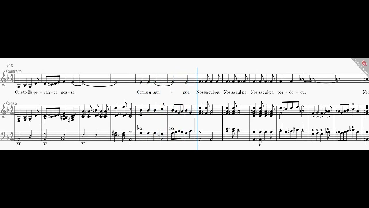 CRISTO, ESPERANÇA NOSSA - PARTITURA E VOZ (CONTRALTO)