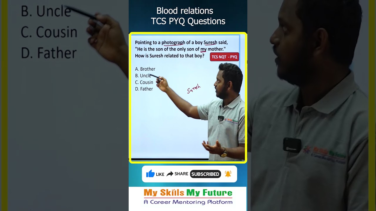 Blood Relations || TCS PYQ || Reasoning || Nishanth sir