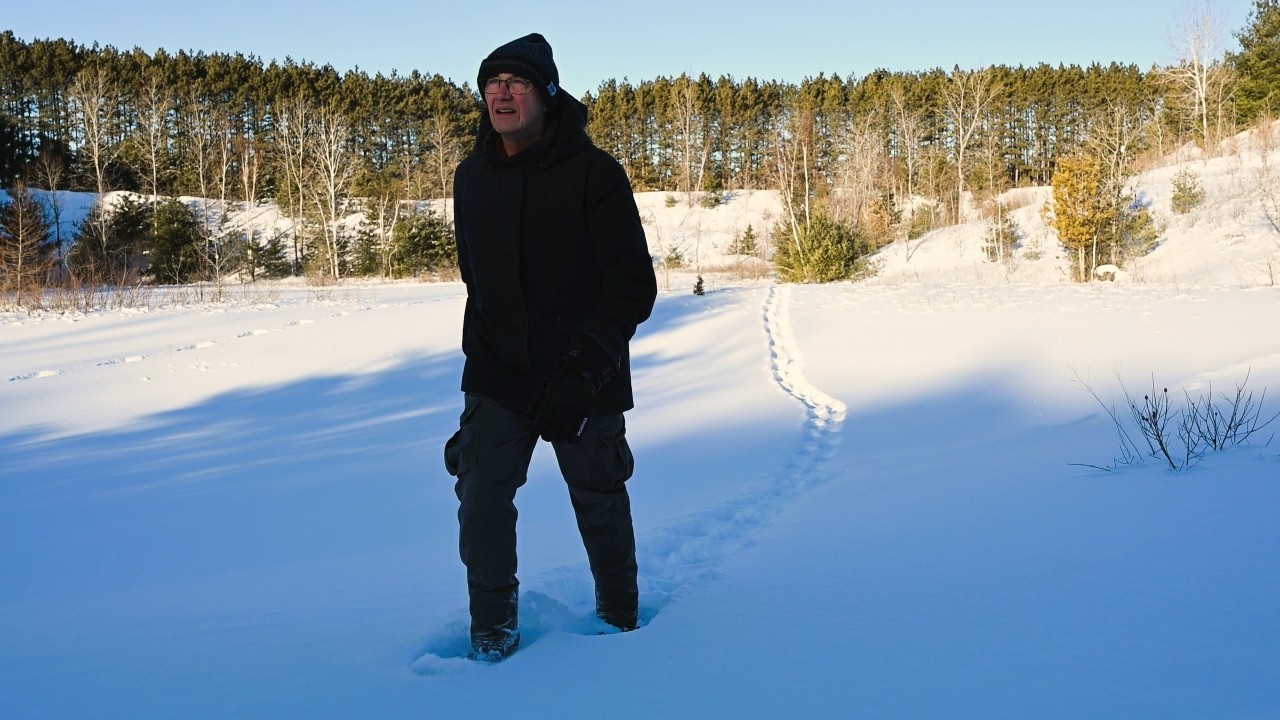 Snowshoeing Into The Sunset