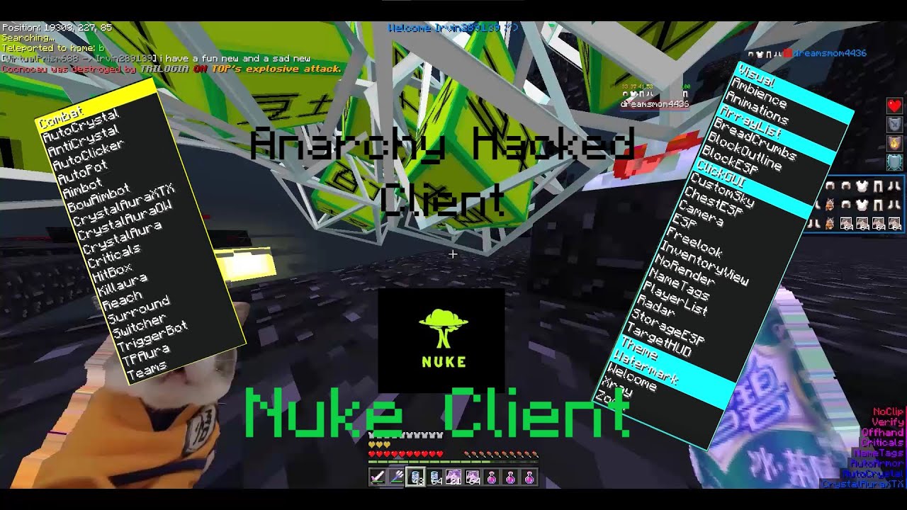 Minecraft Bedrock Best Anarchy-Hacked Client: NukeV6 Review