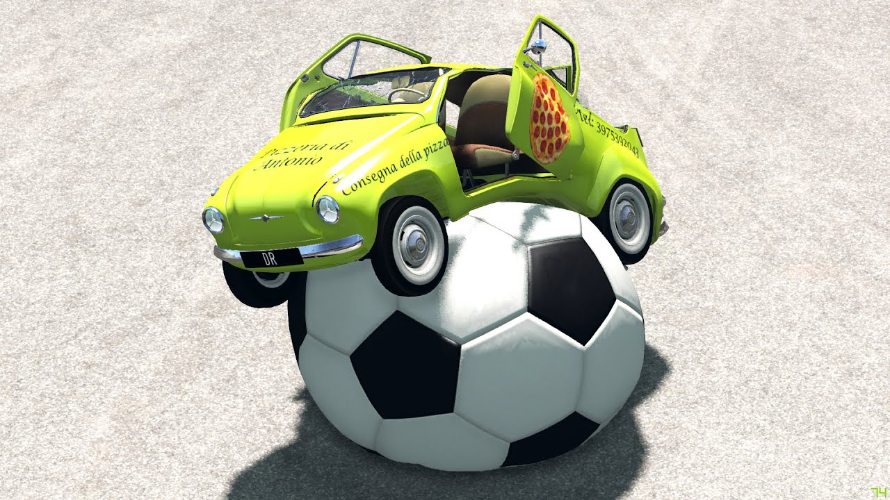 Car Falling on a Giant Ball &ndash; BeamNG Drive | Demolition Republic