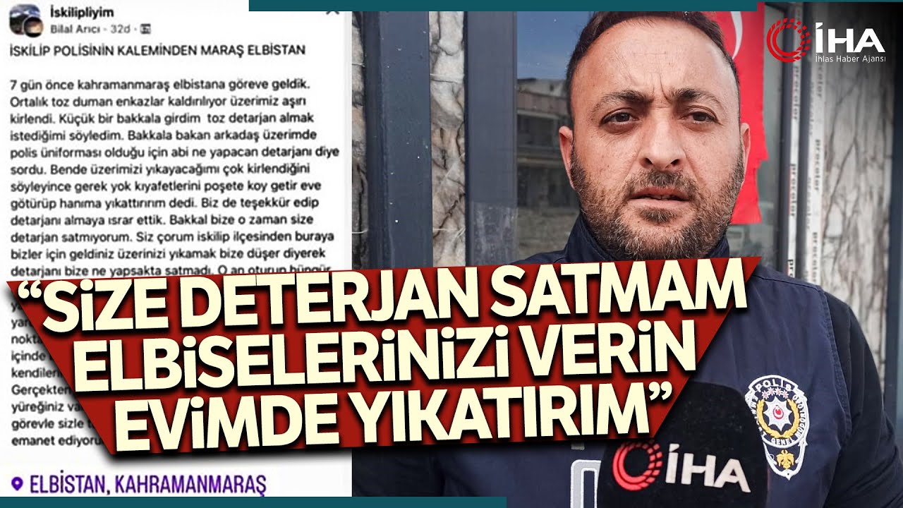 Polis Memuru Depremzede Esnafla Duygusal Diyaloğunu Anlattı