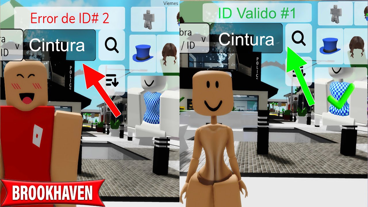COMO TENER CINTURA SIN QUE TE SALGA ERROR DE ID en BROOKHAVEN 🏡 RP CODIGOS ID PILCHERAS ROPA OUTFITS