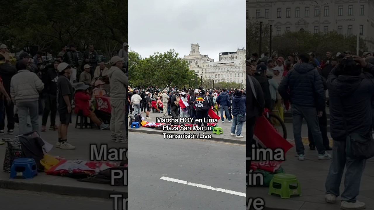 Marcha hoy en Lima Plaza San Mart&iacute;n #lima #marcha #generaci&oacute;nz #congreso