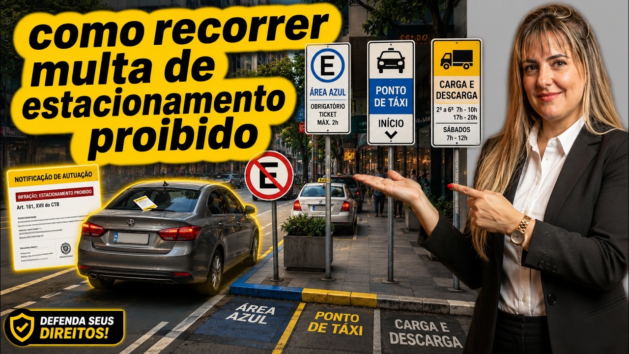 Como RECORRER de multa de ESTACIONAMENTO irregular Zona Azul, Carga e Descarga e Ponto de Taxi
