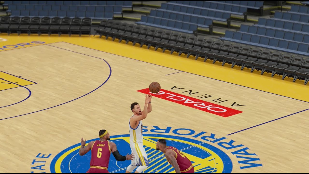 Can Stephen Curry Make a Half Court Shot While Double-Teamed by TWO Lebron James's? NBA2K Gameplay