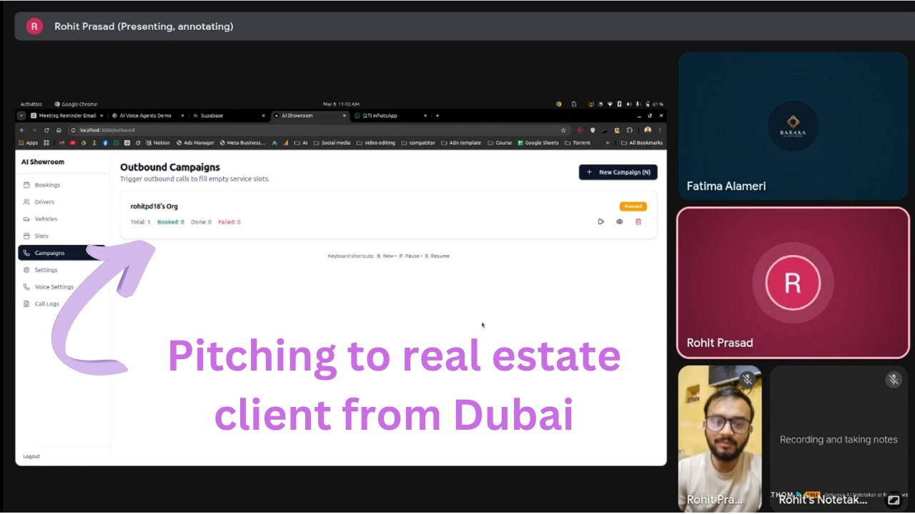 Selling to Dubai real estate client - ai automation