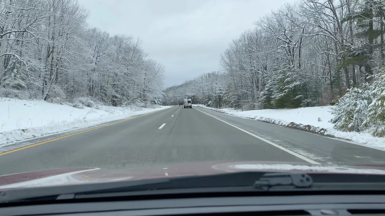 Winter drive through central Michigan