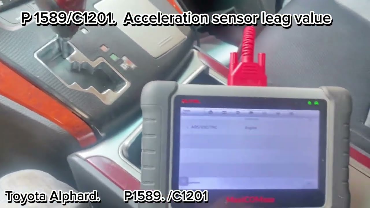 acceleration sensor learning P1589Toyota Alphard Traction control Lights on Fixed With Check Engine