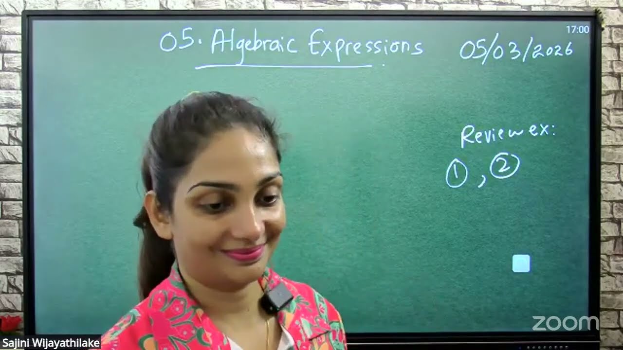 English Medium Grade 9-2026 ALGEBRAIC EXPRESSIONS -Part 1