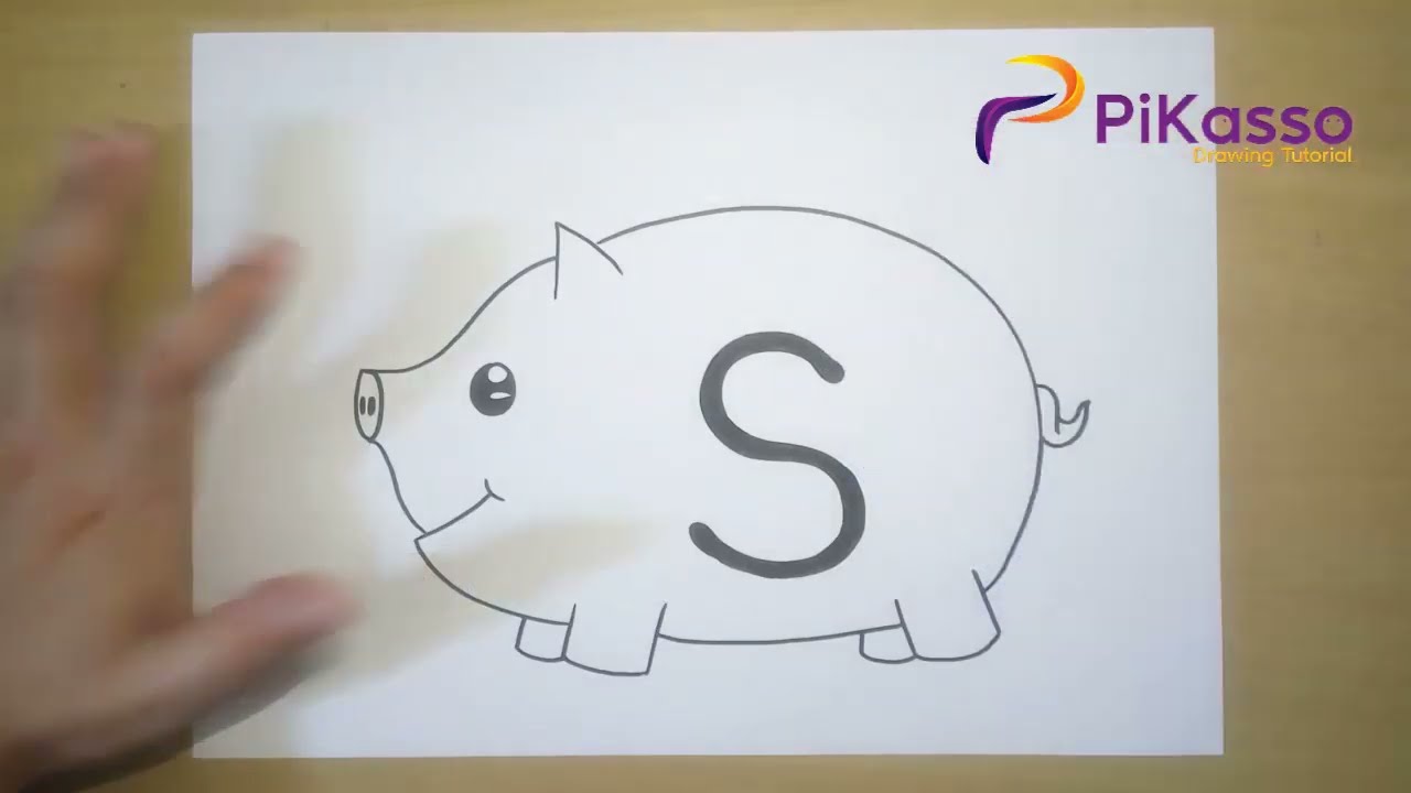 Piggy Bank Easy Drawing Tutorial